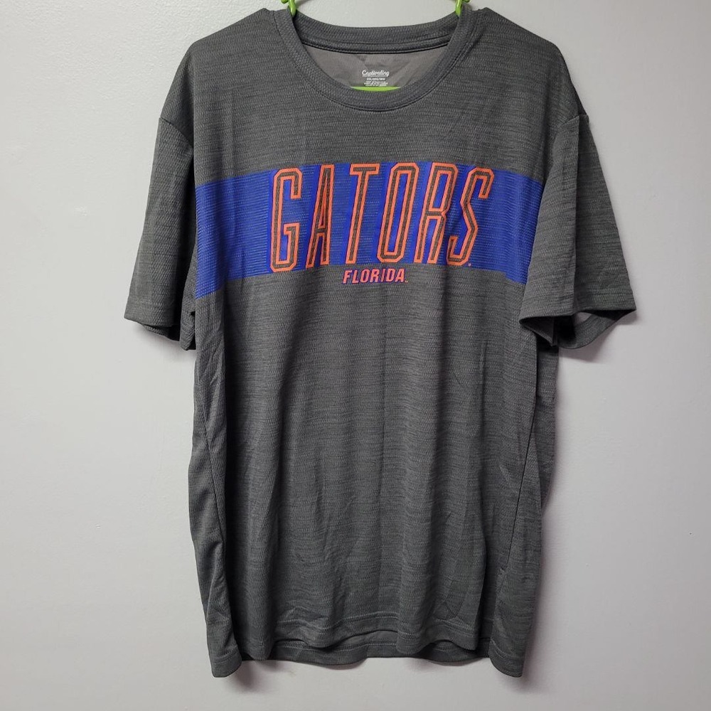 Mens 2XL Florida Gators T Shirt Gray Blue Orange Short Sleeve Crew Neck